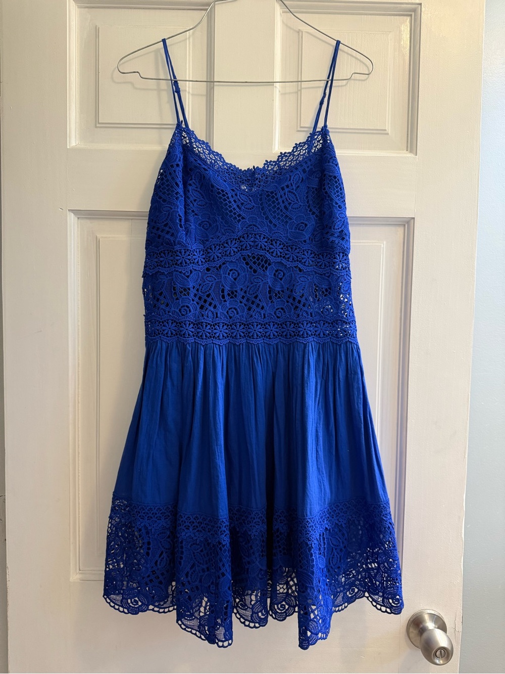 VENUS Cobalt Blue Crochet Lace dress